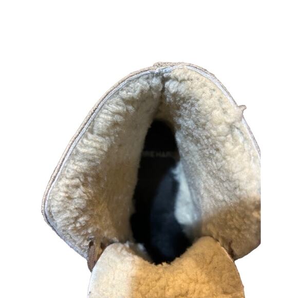 PIERRE HARDY Tan suede lace up shearling wedge ankle desert chukka boots sz 9 40 - Picture 5 of 13